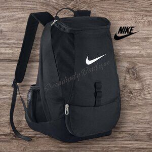 Nike Swoosh Club Team Full Size Soccer Backpack Multi Pocket Black